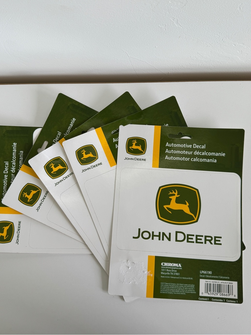 John Deere Automotive Stickers Decal Pack - Green & Yellow
